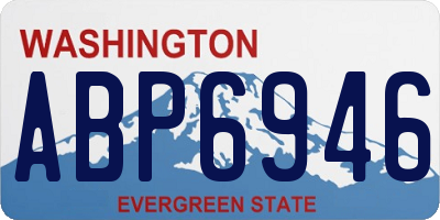 WA license plate ABP6946