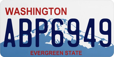 WA license plate ABP6949