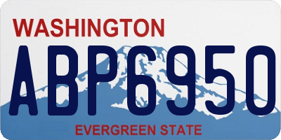 WA license plate ABP6950