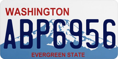 WA license plate ABP6956