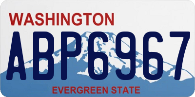WA license plate ABP6967
