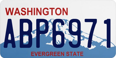 WA license plate ABP6971