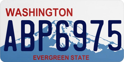 WA license plate ABP6975