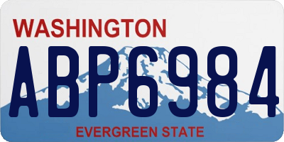 WA license plate ABP6984