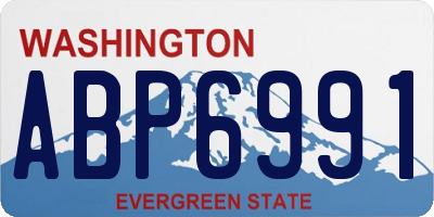 WA license plate ABP6991