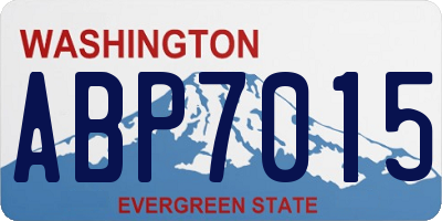 WA license plate ABP7015