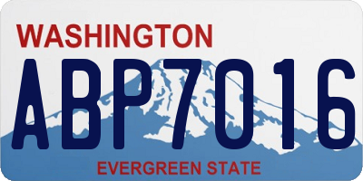 WA license plate ABP7016