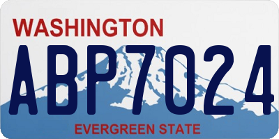 WA license plate ABP7024
