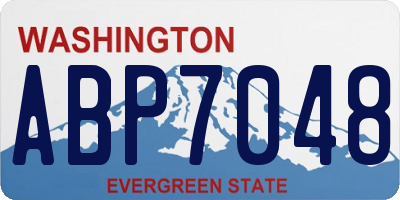 WA license plate ABP7048