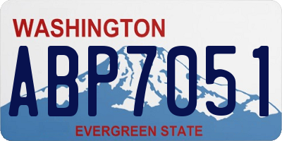 WA license plate ABP7051
