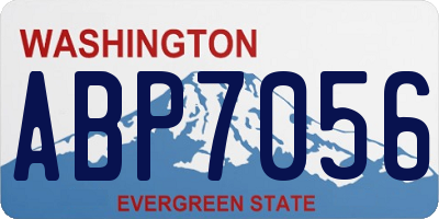 WA license plate ABP7056