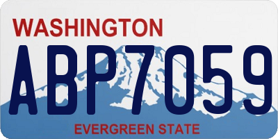 WA license plate ABP7059