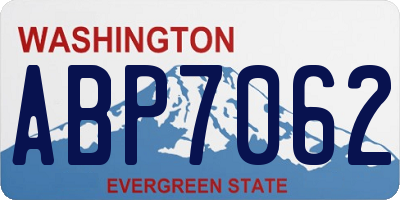 WA license plate ABP7062