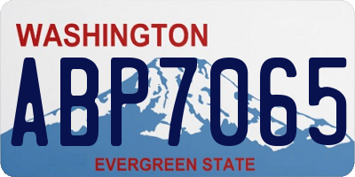 WA license plate ABP7065