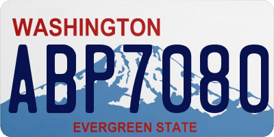 WA license plate ABP7080
