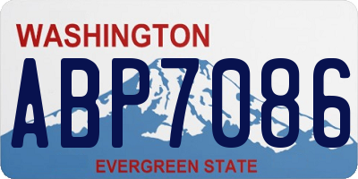WA license plate ABP7086