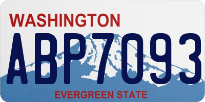 WA license plate ABP7093