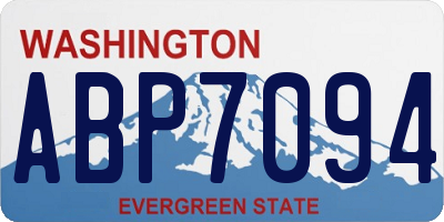 WA license plate ABP7094