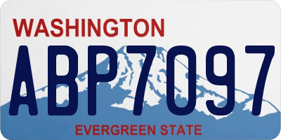 WA license plate ABP7097
