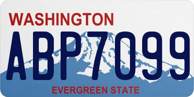 WA license plate ABP7099