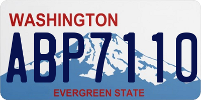 WA license plate ABP7110