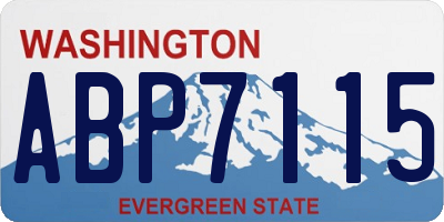 WA license plate ABP7115