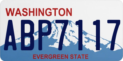 WA license plate ABP7117