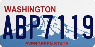 WA license plate ABP7119