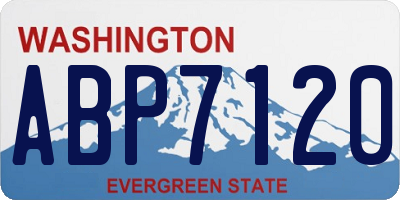 WA license plate ABP7120