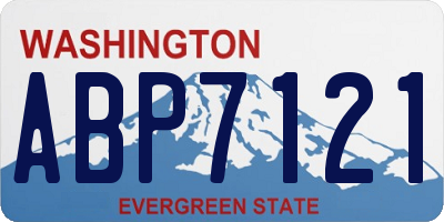 WA license plate ABP7121