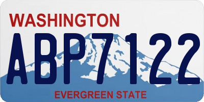 WA license plate ABP7122