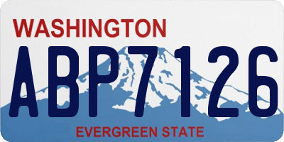 WA license plate ABP7126