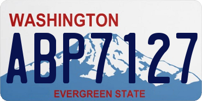 WA license plate ABP7127