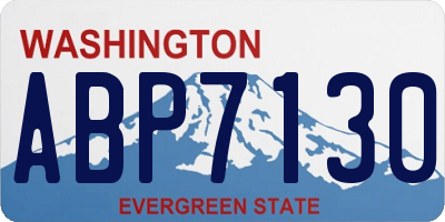 WA license plate ABP7130
