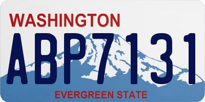 WA license plate ABP7131
