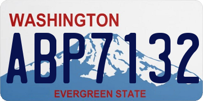 WA license plate ABP7132