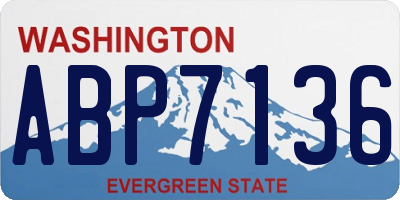 WA license plate ABP7136
