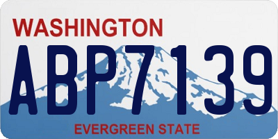 WA license plate ABP7139