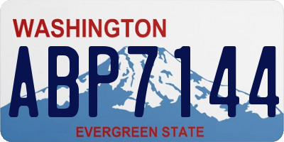 WA license plate ABP7144