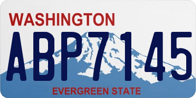 WA license plate ABP7145