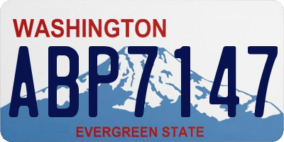 WA license plate ABP7147