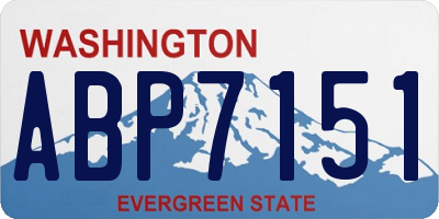 WA license plate ABP7151