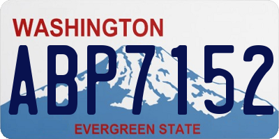 WA license plate ABP7152