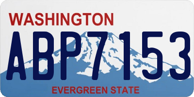 WA license plate ABP7153