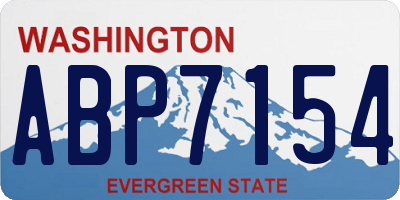 WA license plate ABP7154