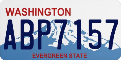 WA license plate ABP7157