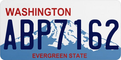 WA license plate ABP7162