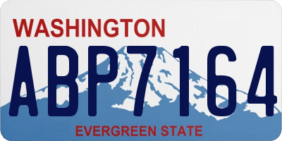 WA license plate ABP7164
