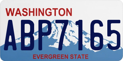 WA license plate ABP7165