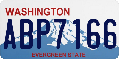 WA license plate ABP7166